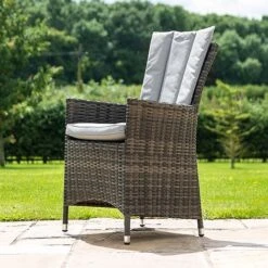 Maze Rattan LA Garden Dining Set Round With Ice Bucket 8 Seat 18 Maze Rattan LA Garden Dining Set Round With Ice Bucket 8 Seat -Plants Sale LA 6 Seat Round Dining Set grey flat weave 12Q