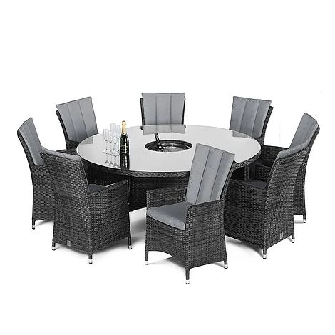 Maze Rattan LA Garden Dining Set Round With Ice Bucket 8 Seat 11 Maze Rattan LA Garden Dining Set Round With Ice Bucket 8 Seat - Image 9