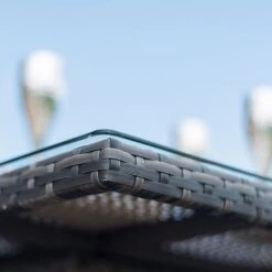 Maze Rattan LA Garden Dining Set Rectangular With Ice Bucket 6 Seat -Plants Sale LA20DINING206203