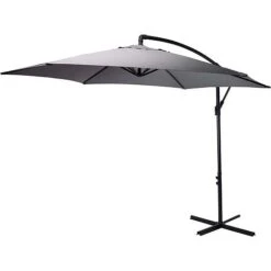 Idooka 300cm Grey Cantilever Garden Parasol - Patio Umbrella & Sun Shade 18 Idooka 300cm Grey Cantilever Garden Parasol - Patio Umbrella & Sun Shade -Plants Sale Main38