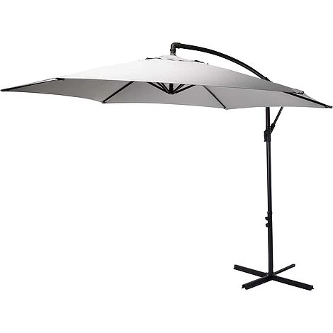 Idooka 300cm Grey Cantilever Garden Parasol - Patio Umbrella & Sun Shade 4 Idooka 300cm Grey Cantilever Garden Parasol - Patio Umbrella & Sun Shade - Image 2
