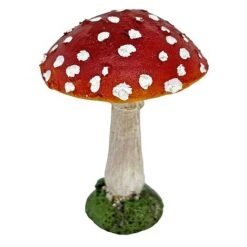 Set Of 3 Red Cap Garden Mushroom Ornaments -Plants Sale NJ1034 1