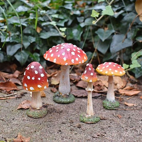 4 Garden Mushroom Red Cap Toadstool Ornaments Fairy Garden Decoration 6 4 Garden Mushroom Red Cap Toadstool Ornaments Fairy Garden Decoration - Image 4