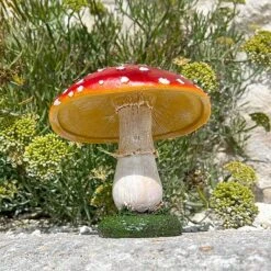 Large Red Cap Mushroom Ornament -Plants Sale NJ1035 6