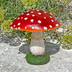 Large Red Cap Mushroom Ornament -Plants Sale NJ1035 7