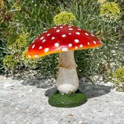 Large Red Cap Mushroom Ornament -Plants Sale NJ1035 9