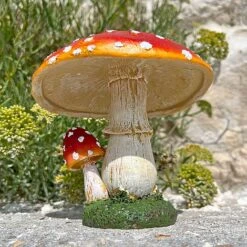Large Double Stem Garden Mushroom Ornament -Plants Sale NJ1045 5