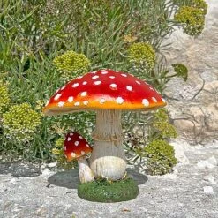 Large Double Stem Garden Mushroom Ornament -Plants Sale NJ1045 6