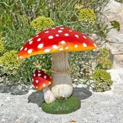 Large Double Stem Garden Mushroom Ornament -Plants Sale NJ1045 8