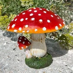Large Double Stem Garden Mushroom Ornament -Plants Sale NJ1045 9