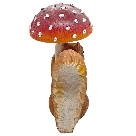 Squirrel With Mushroom Garden Animal Ornament 8 Squirrel With Mushroom Garden Animal Ornament - Image 6