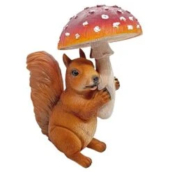 Squirrel With Mushroom Garden Animal Ornament 15 Squirrel With Mushroom Garden Animal Ornament -Plants Sale NJ1182