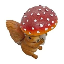 Squirrel With Mushroom Garden Animal Ornament 19 Squirrel With Mushroom Garden Animal Ornament -Plants Sale NJ1182 5
