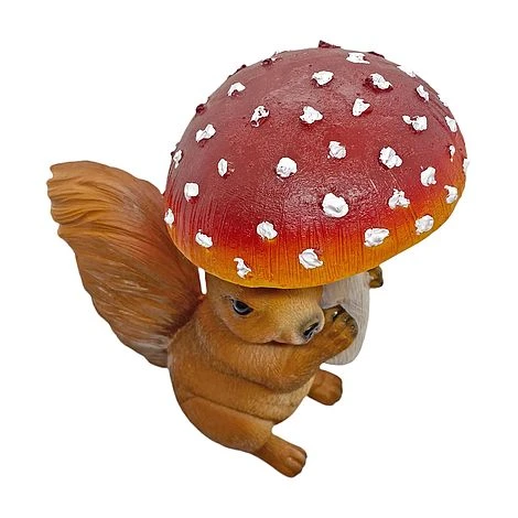 Squirrel With Mushroom Garden Animal Ornament 11 Squirrel With Mushroom Garden Animal Ornament - Image 9