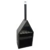 Outdoor Henley Fireplace Black With Grill Iron H168Cm W61Cm