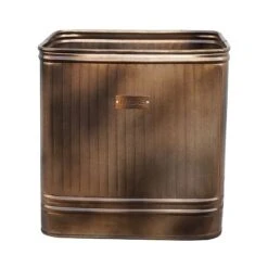 Outdoor Hampton Square Copper Metal Planter H35Cm W34Cm