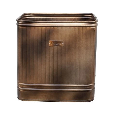 Outdoor Hampton Square Copper Metal Planter H45Cm W44Cm 3 Outdoor Hampton Square Copper Metal Planter H45Cm W44Cm