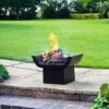 Outdoor Metal Sussex Firepit With Grill In Black H41Cm W64Cm -Plants Sale OMSFGB41 1