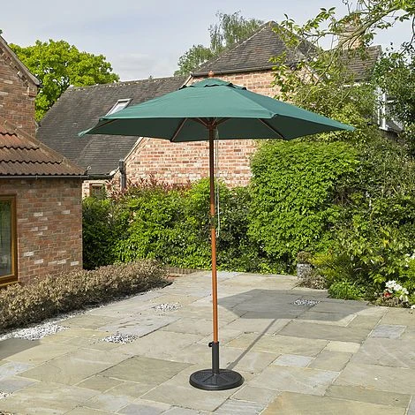 Wooden Garden Parasol 2.4m 4 Wooden Garden Parasol 2.4m - Image 2