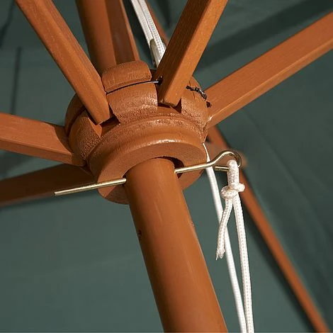 Wooden Garden Parasol 2.4m 11 Wooden Garden Parasol 2.4m - Image 9
