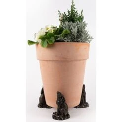 Antique Bronze Coloured Moongazing Hare Potty Feet - Plant Pot Feet -Plants Sale PF0057 2 new