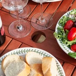 Rowlinson Plumley Hardwood Dining Set 6 Seater Grey Cushions -Plants Sale PLUMGREY6 PlumleyDiningSetGREY 05