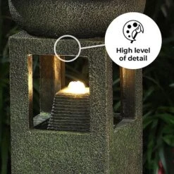 Victorian Pagoda LED Garden Water Feature -Plants Sale Pillar edit2