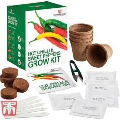 Red Hot Chilli & Sweet Peppers Growing Kit - Gift 8 Red Hot Chilli & Sweet Peppers Growing Kit - Gift -Plants Sale REDH KA8274 B