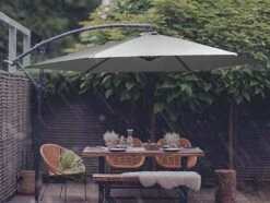 Idooka 300cm Grey Cantilever Garden Parasol - Patio Umbrella & Sun Shade 21 Idooka 300cm Grey Cantilever Garden Parasol - Patio Umbrella & Sun Shade -Plants Sale Rainy20Day1