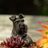 Antique Bronze Coloured Schnauzer Pot Buddy - Pot Hanger -Plants Sale SCHNAUZER20 20OUTDOOR20 20PB0023