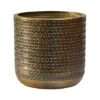 Solis Embossed Planter Gold H18CM D18CM 2 Solis Embossed Planter Gold H18CM D18CM -Plants Sale SEPG18