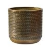Solis Embossed Planter Gold H25CM D25CM 2 Solis Embossed Planter Gold H25CM D25CM -Plants Sale SEPG25 copy