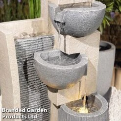 Serenity Cascading Four Bowl & Wall Water Feature -Plants Sale SERENITY G4824A