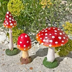 Set 3 Garden Mushroom Ornaments 11 Set 3 Garden Mushroom Ornaments -Plants Sale SET3MUSH 11