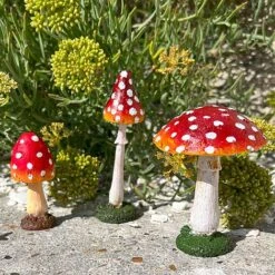 Set 3 Garden Mushroom Ornaments 12 Set 3 Garden Mushroom Ornaments -Plants Sale SET3MUSH 12