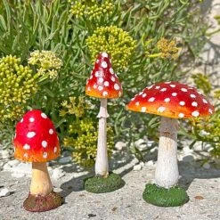 Set 3 Garden Mushroom Ornaments 15 Set 3 Garden Mushroom Ornaments -Plants Sale SET3MUSH 9