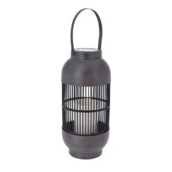 Idooka Large Chrome Solar Lantern 14 Idooka Large Chrome Solar Lantern -Plants Sale SOLAR LANTERNS.BLACK .Main