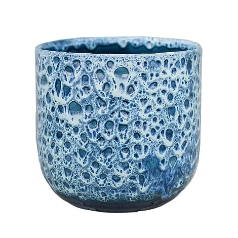 Sapphire Reactive Glaze Planter H21Cm D21Cm 3 Sapphire Reactive Glaze Planter H21Cm D21Cm