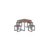 Spitalfields Square Acacia Wood 5 Piece Furniture Set