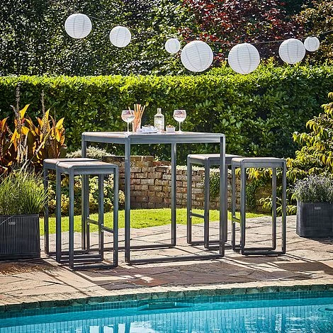 Spitalfields Tall Acacia Wood 5 Piece Furniture Set 4 Spitalfields Tall Acacia Wood 5 Piece Furniture Set - Image 2