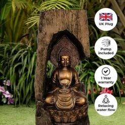 Secluded Buddha LED Garden Water Feature -Plants Sale Seculded buddha edit