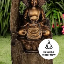 Secluded Buddha LED Garden Water Feature -Plants Sale Seculded buddha edit4
