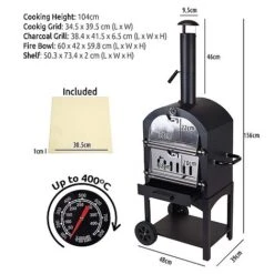 Idooka Woodfired Pizza Oven & Charcoal BBQ -Plants Sale Silhoutte