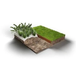 Straightcurve Rigid - Garden Edging 100mm Bundle Of 6 Weathering Steel -Plants Sale Straightcurve Rigid Garden Edging 100mm Rigidline Installed Cross Section