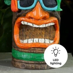 Tiki Garden Solar Ornament Medium 30cm -Plants Sale Tiki 30 edit4