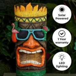 Tiki Garden Solar Ornament Large 45cm -Plants Sale Tiki 45 edit