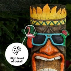 Tiki Garden Solar Ornament Large 45cm -Plants Sale Tiki 45 edit3
