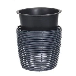 Idooka Black Round Trio Of Plant Pots -Plants Sale VN8000 PLANT POTS.BLACK .Removable