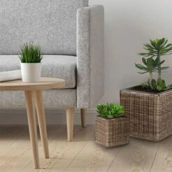 Idooka Black Round Trio Of Plant Pots