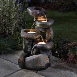Serenity Tumbling Rocks Water Feature -Plants Sale WEBG38732